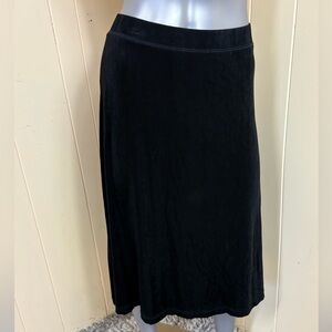 Chico's Travlers Skirt Stretch  Womens Size 3 (XL) black Midi length Full